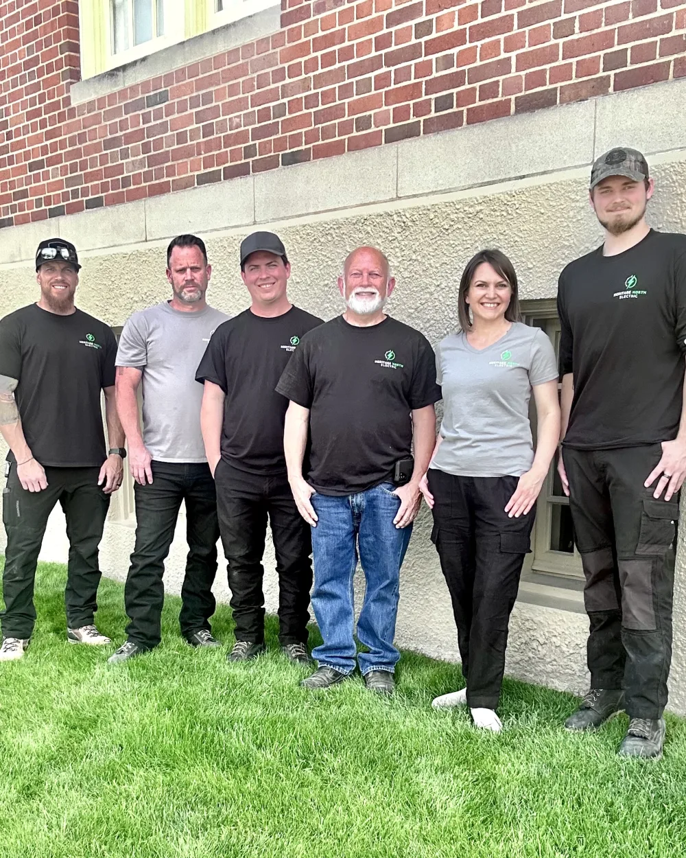 The Heritage North Electric team outside their Sandpoint, Idaho shop