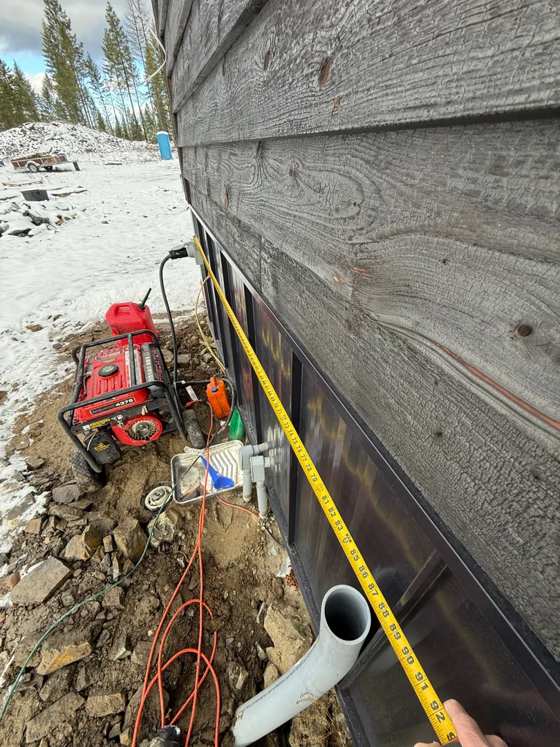 Conduit and service feed run during the install
